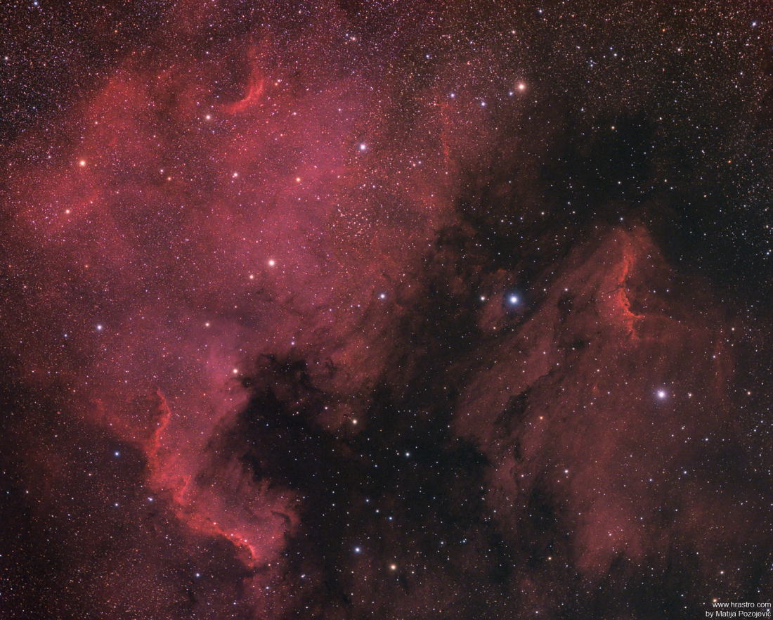 North America (NGC7000) and Pelican nebula (NGC5070)